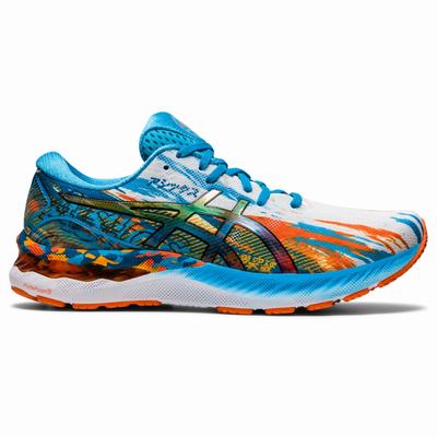 Asics Gel-Nimbus 23 - Miesten Juoksukengät - VaaleanTurkoosi/Kultaiset Oranssi